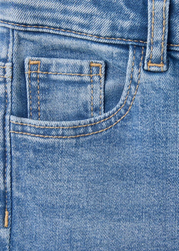 Triple-button flared jeans — Medium Blue