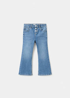 Triple-button flared jeans — Medium Blue 3