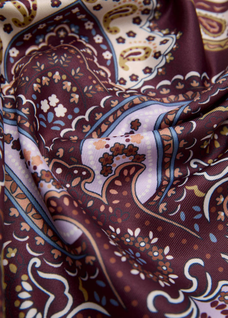 Paisley print scarf — Maroon