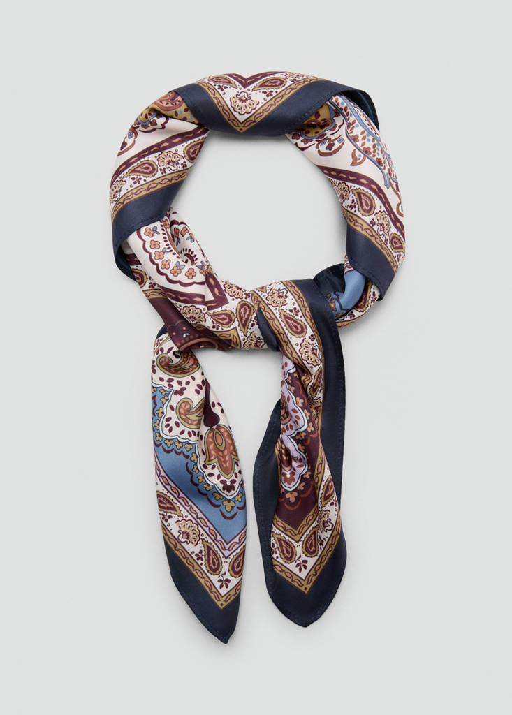 Paisley print scarf — Maroon