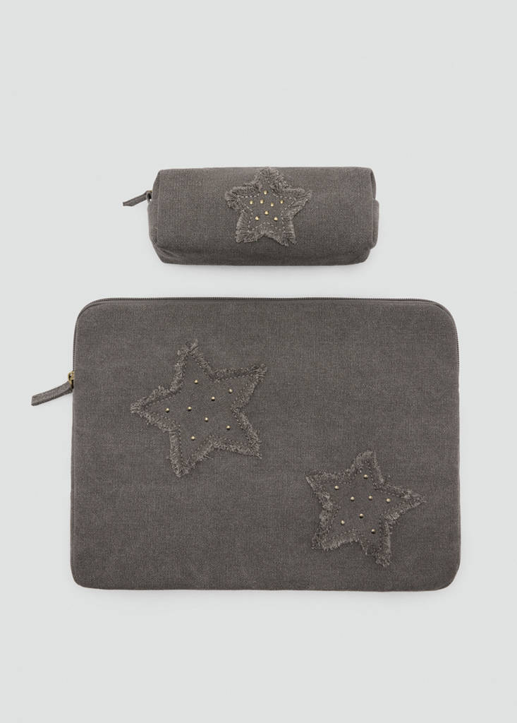 Embroidered star-studded pouch - thumbnail 5
