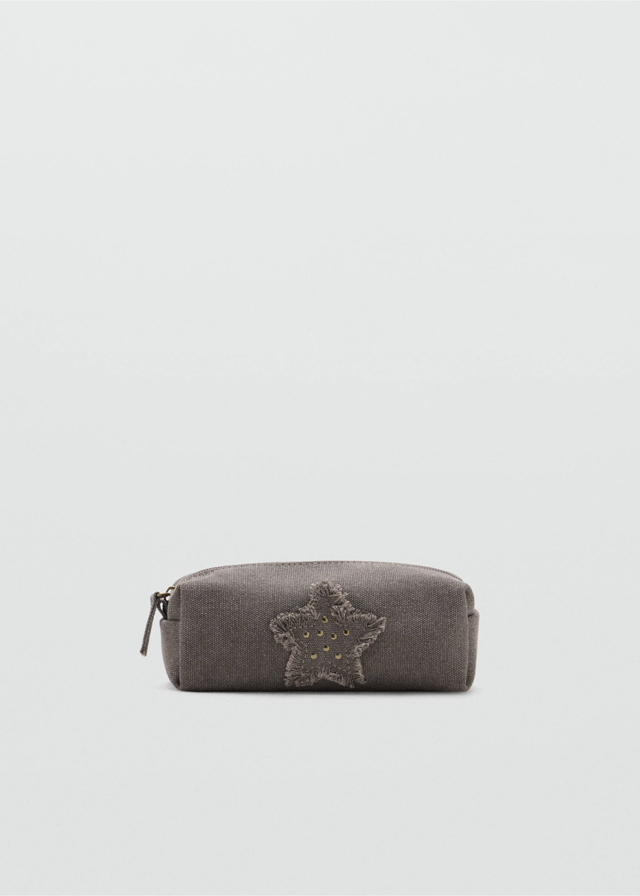 Embroidered star-studded pouch - Article without model, Light Heather Grey. Ref: 37044414-00.
