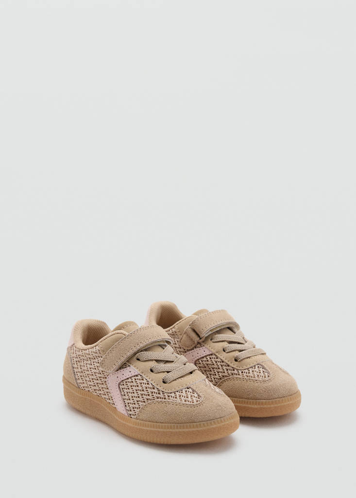 Velcro texture trainers — Beige
