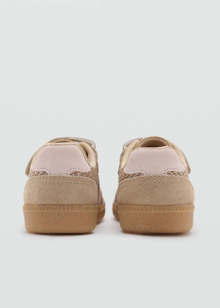 Velcro texture trainers — Beige