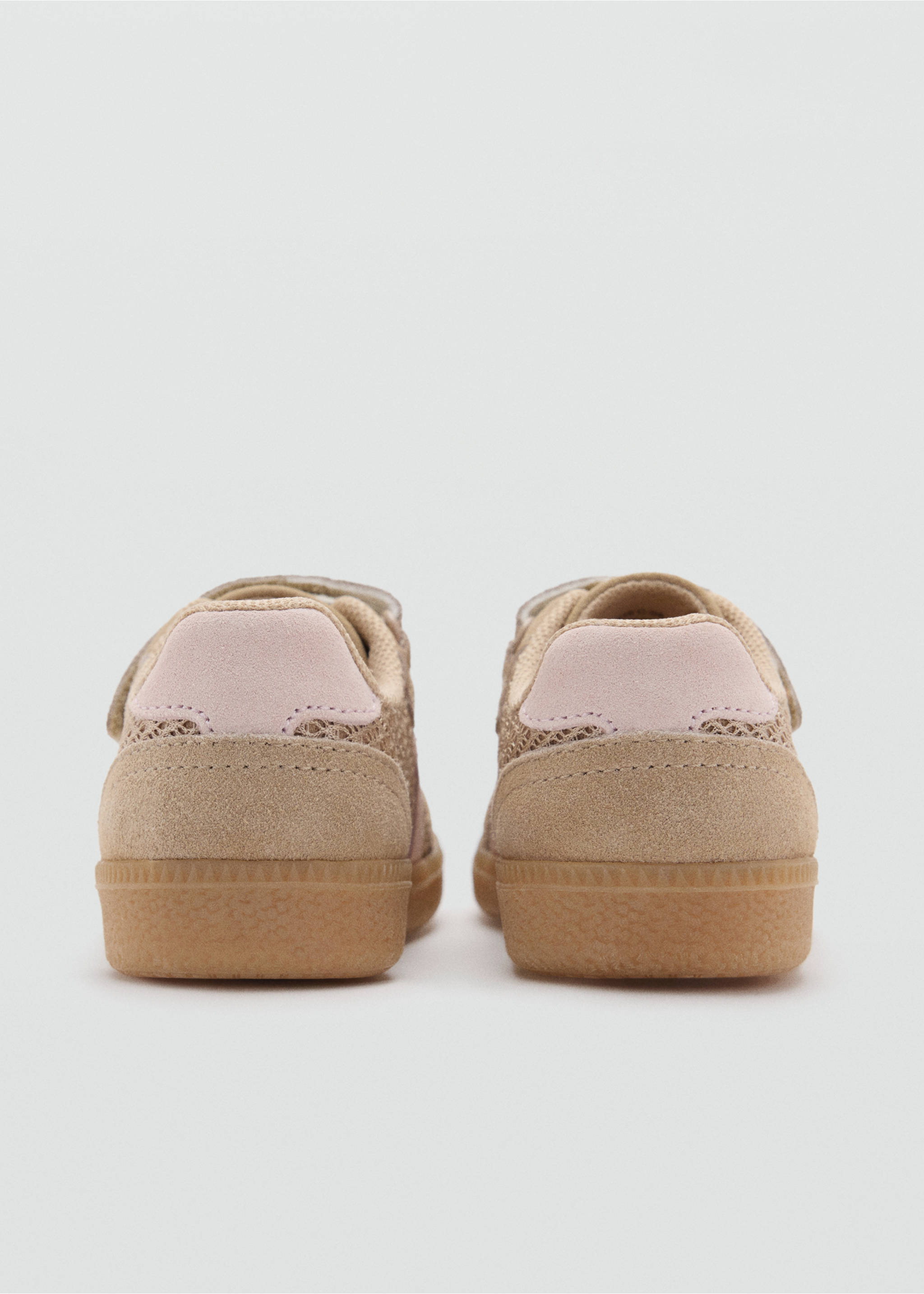 Velcro texture trainers - Details of the article 1, Beige. Ref: 37044416-00.