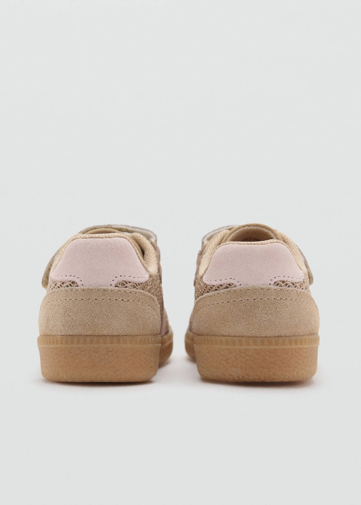Velcro texture trainers — Beige