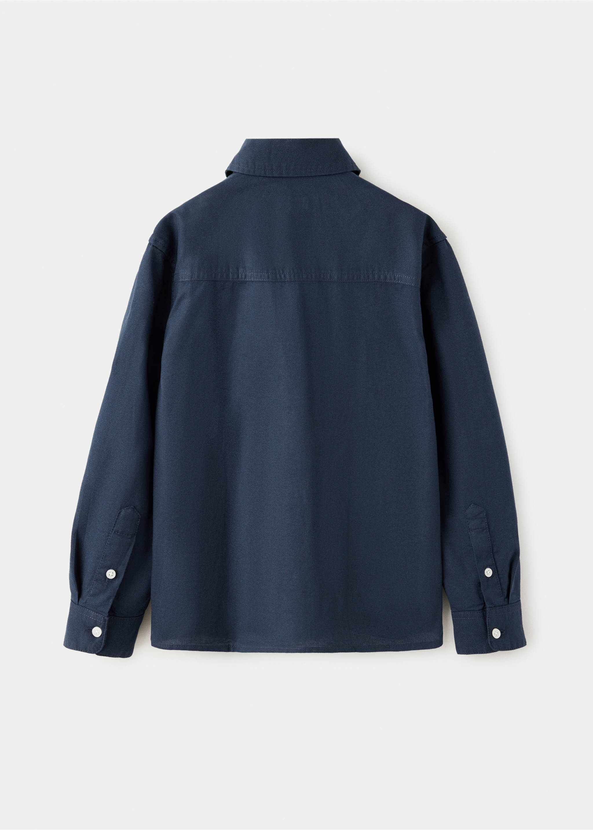 Chemise piqué coton - Verso de l’article, Bleu marine. Ref: 37044418-00.