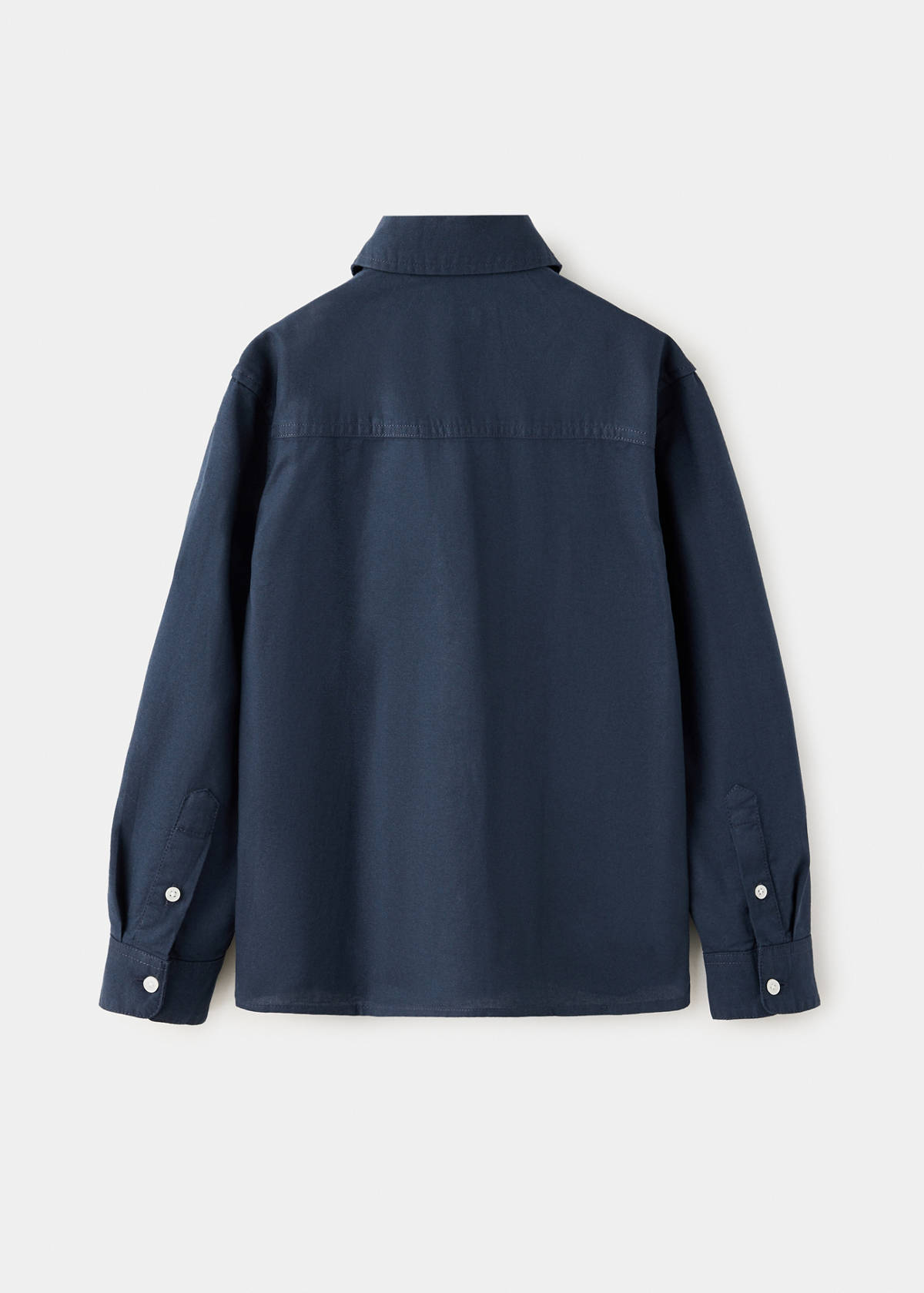 Cotton piqué shirt — Navy