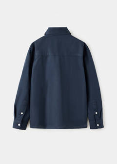 Cotton piqué shirt — Navy 7