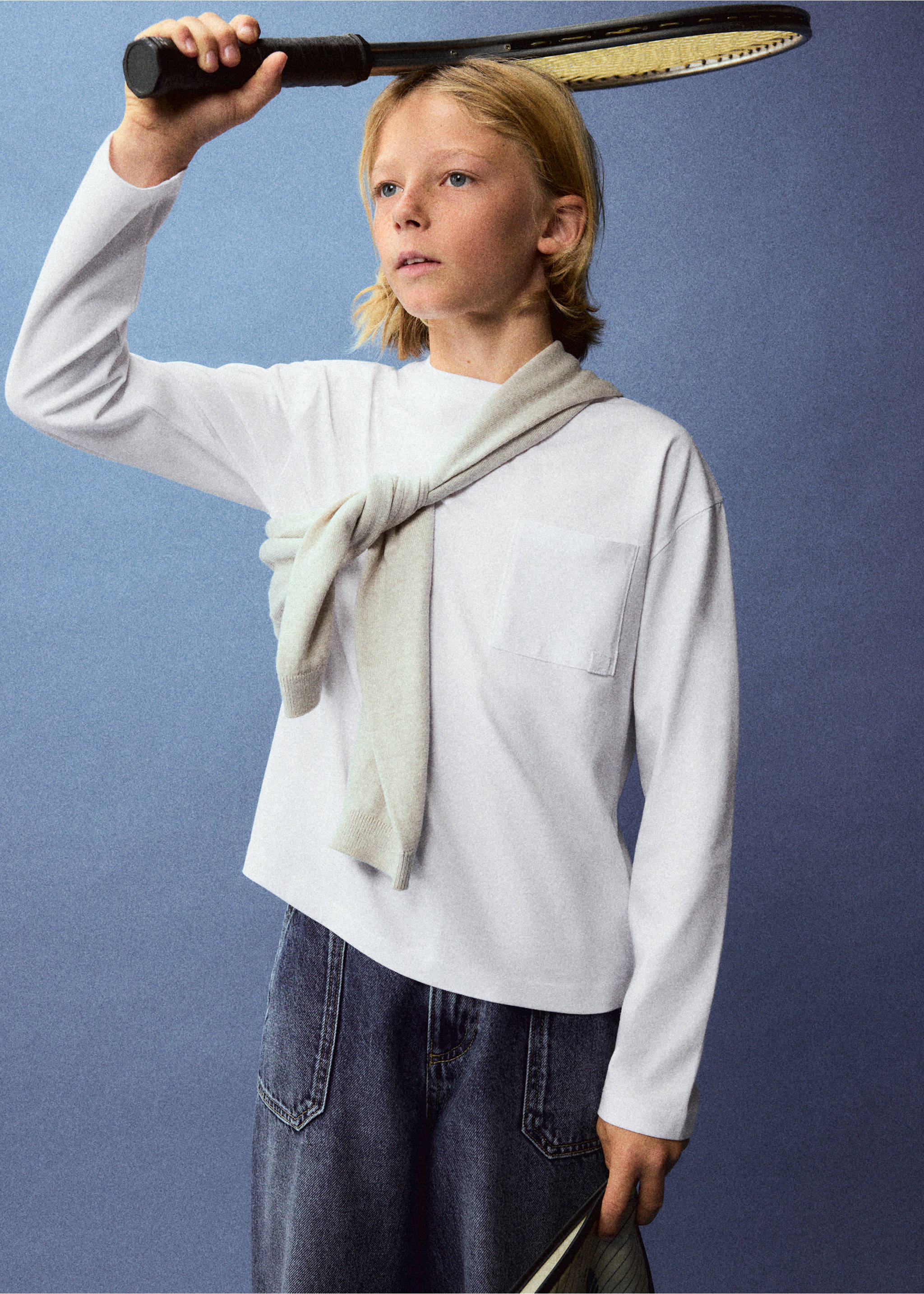 Loose-fit cotton T-shirt - Reverse of the article, White. Ref: 37044420-00.