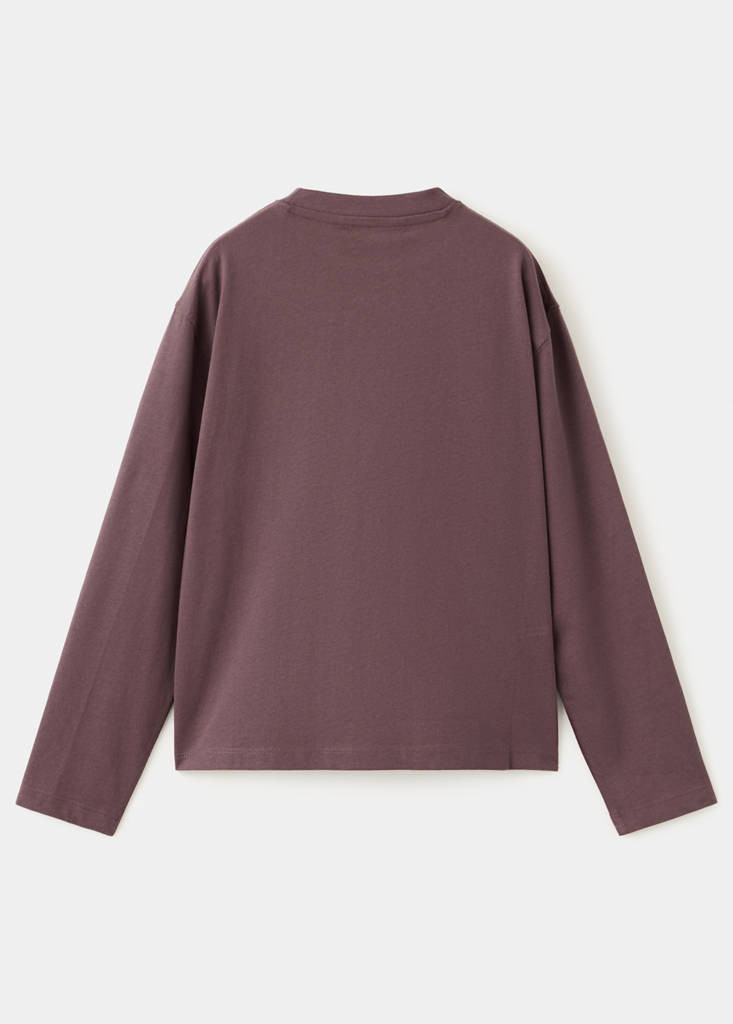 Loose fit cotton T-shirt — Wine
