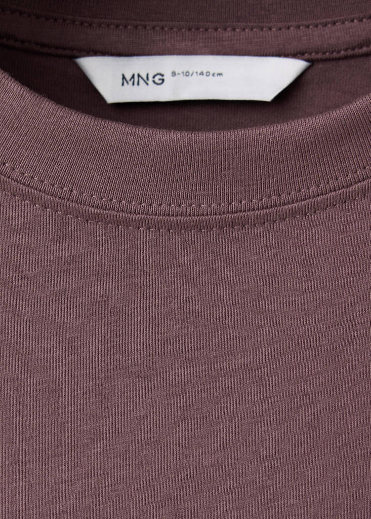 Loose fit cotton T-shirt — Wine