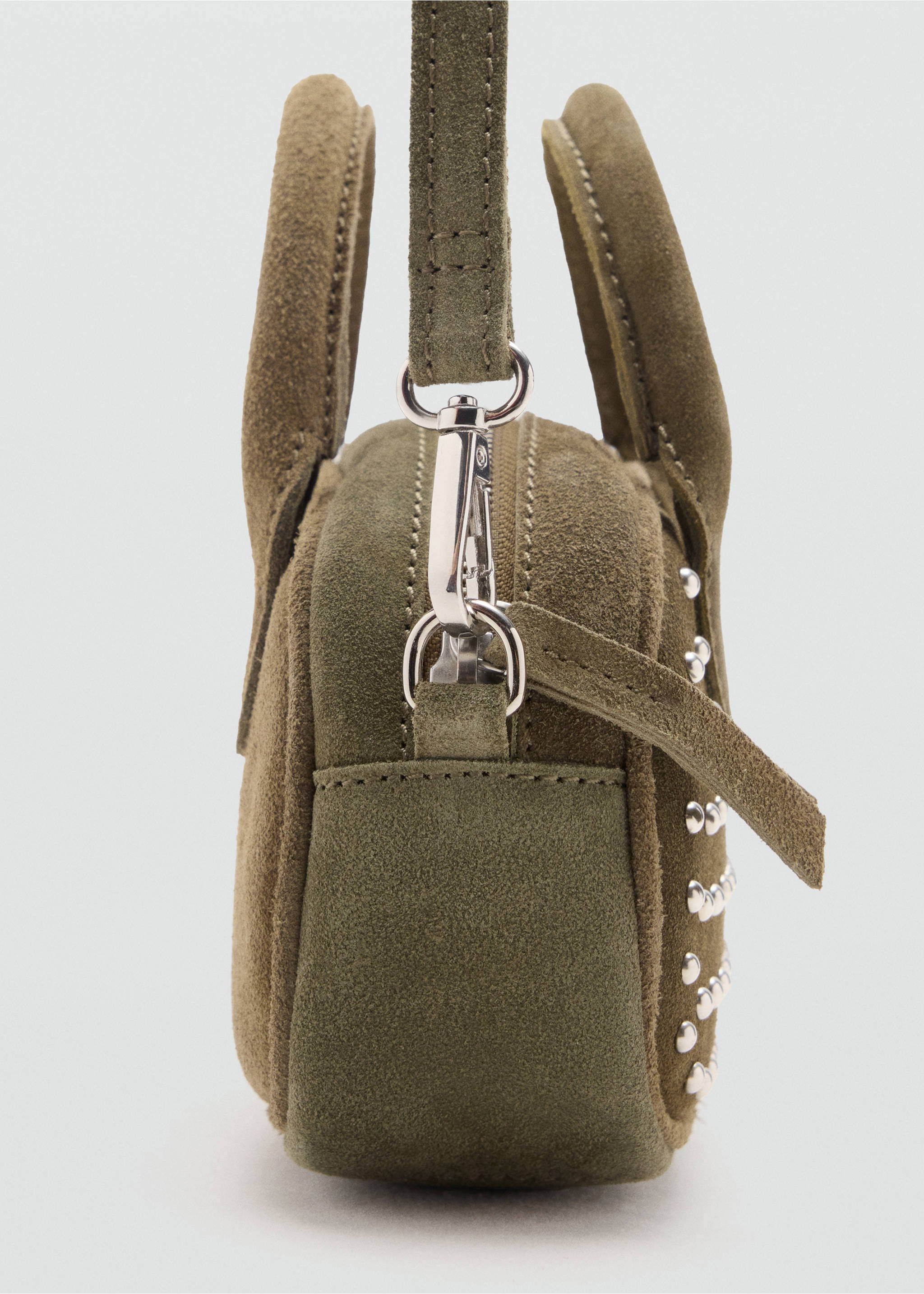 Bolso mini piel tachuelas - Detalle del artículo 2, Oliva. Ref: 37044421-00.