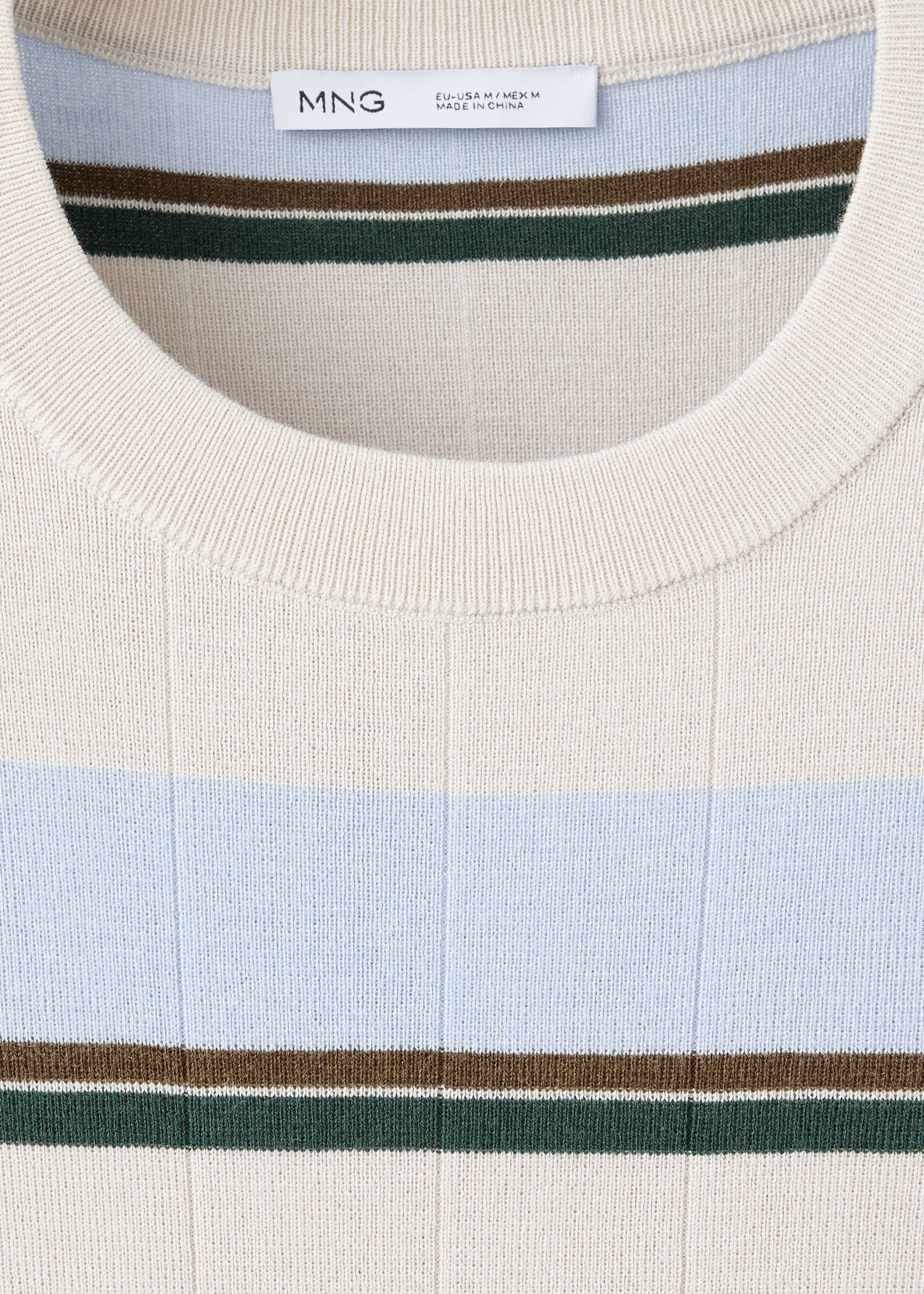 Striped cotton-blend T-shirt - Details of the article 8