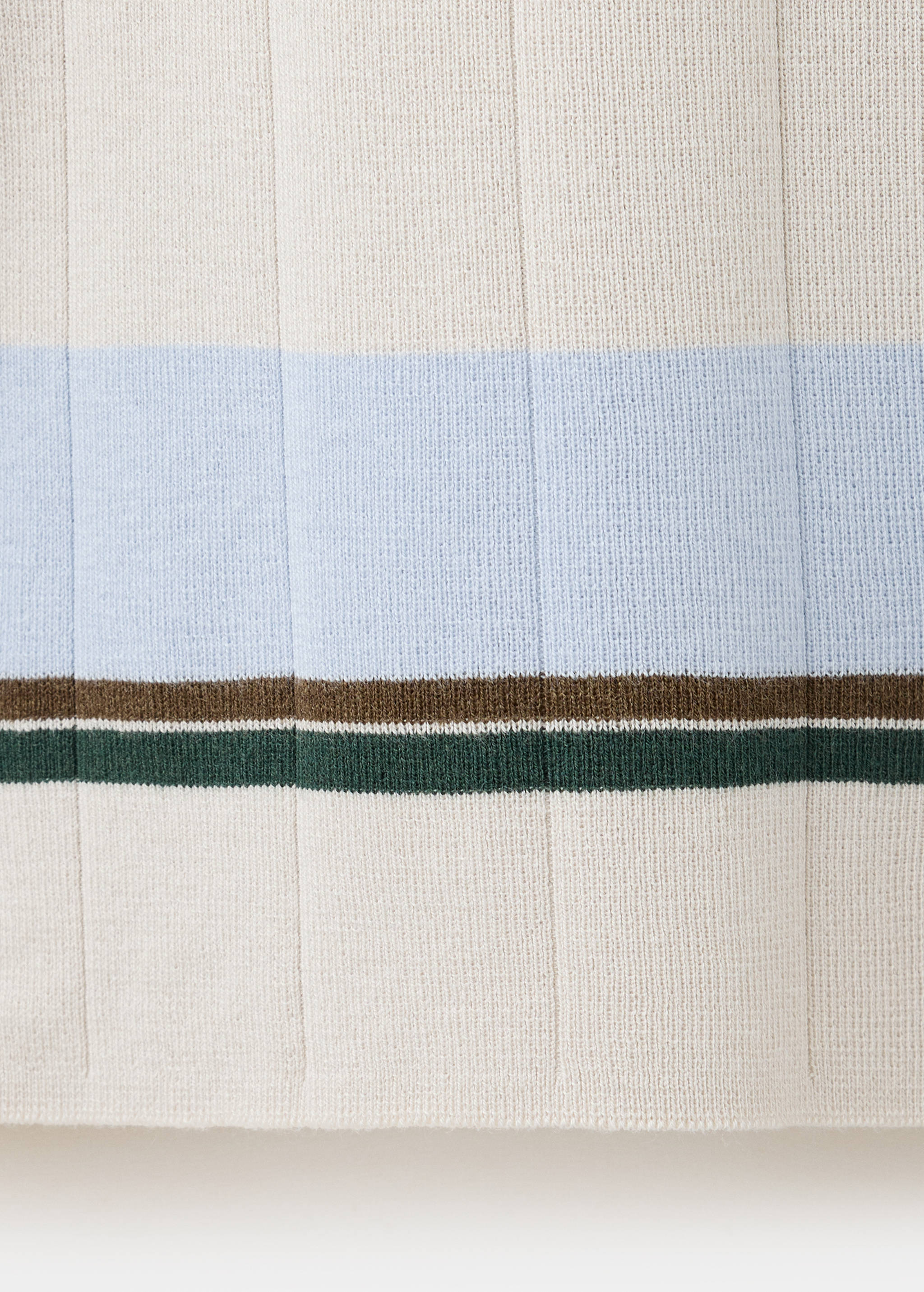Striped cotton-blend T-shirt - Details of the article 0