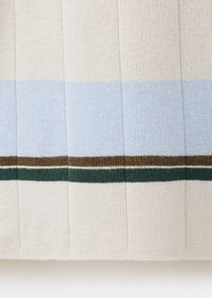 Striped cotton blend jersey T-shirt — Ice Grey 9