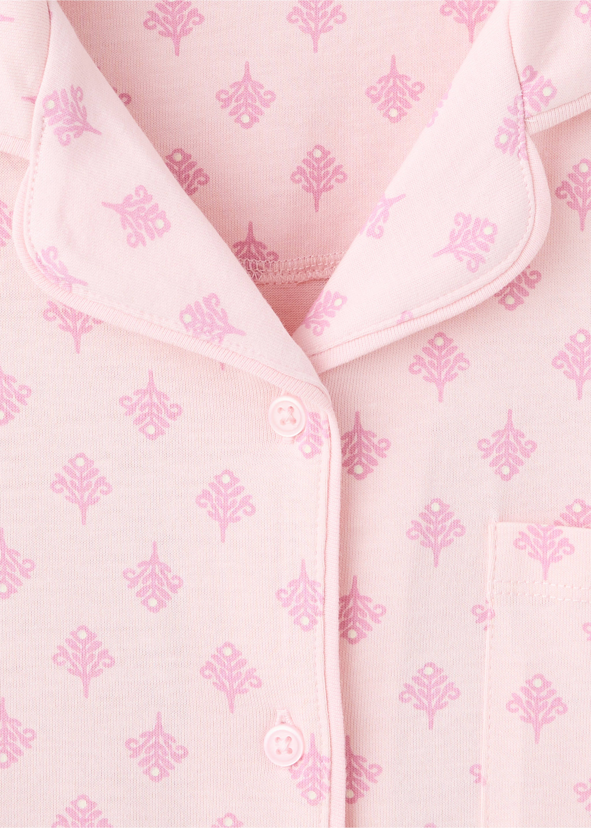 Pijama completo estampado flores - Detalle del artículo 8, Rosa. Ref: 37044426-00.