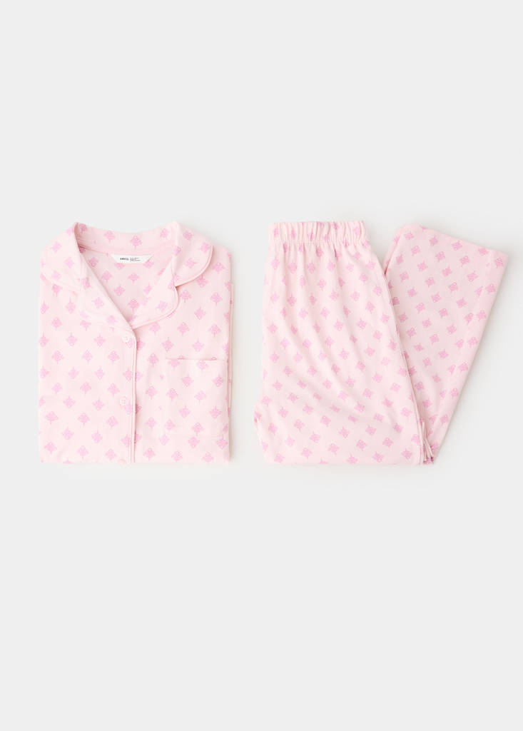 Floral-print pyjama set — Pink