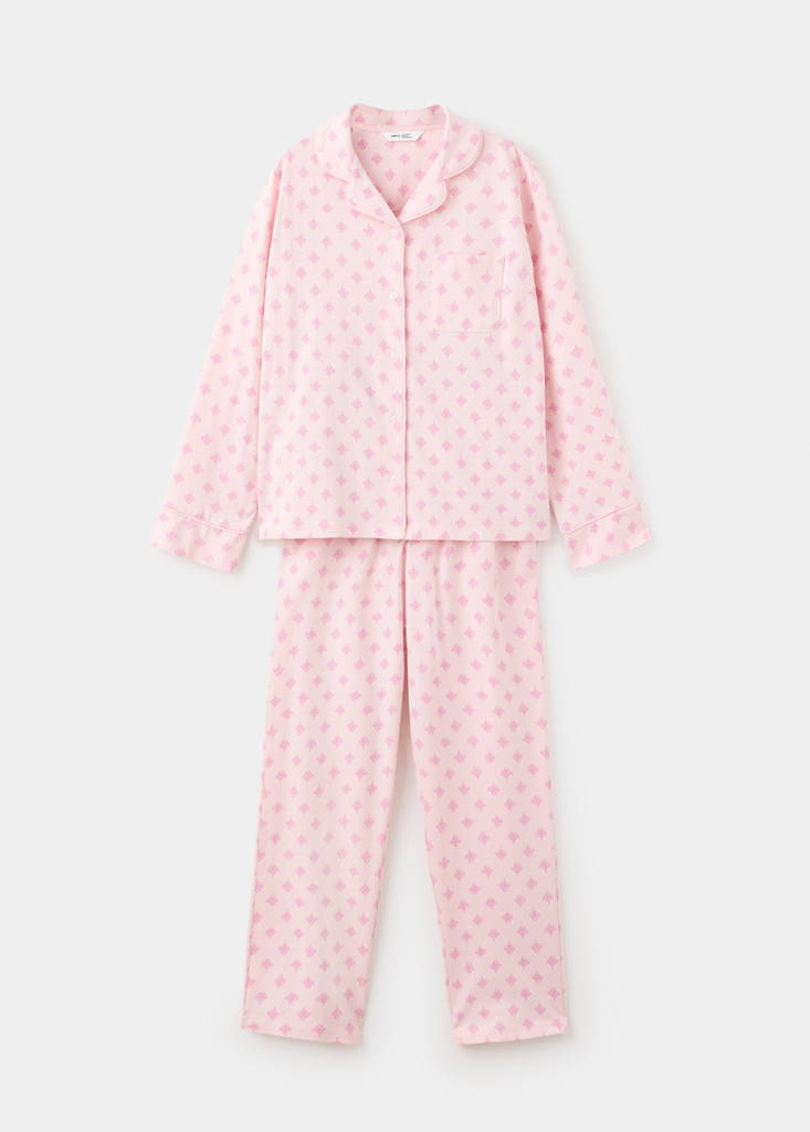 Floral-print pyjama set — Pink