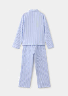 Full cotton striped pyjama set — Sky Blue 3