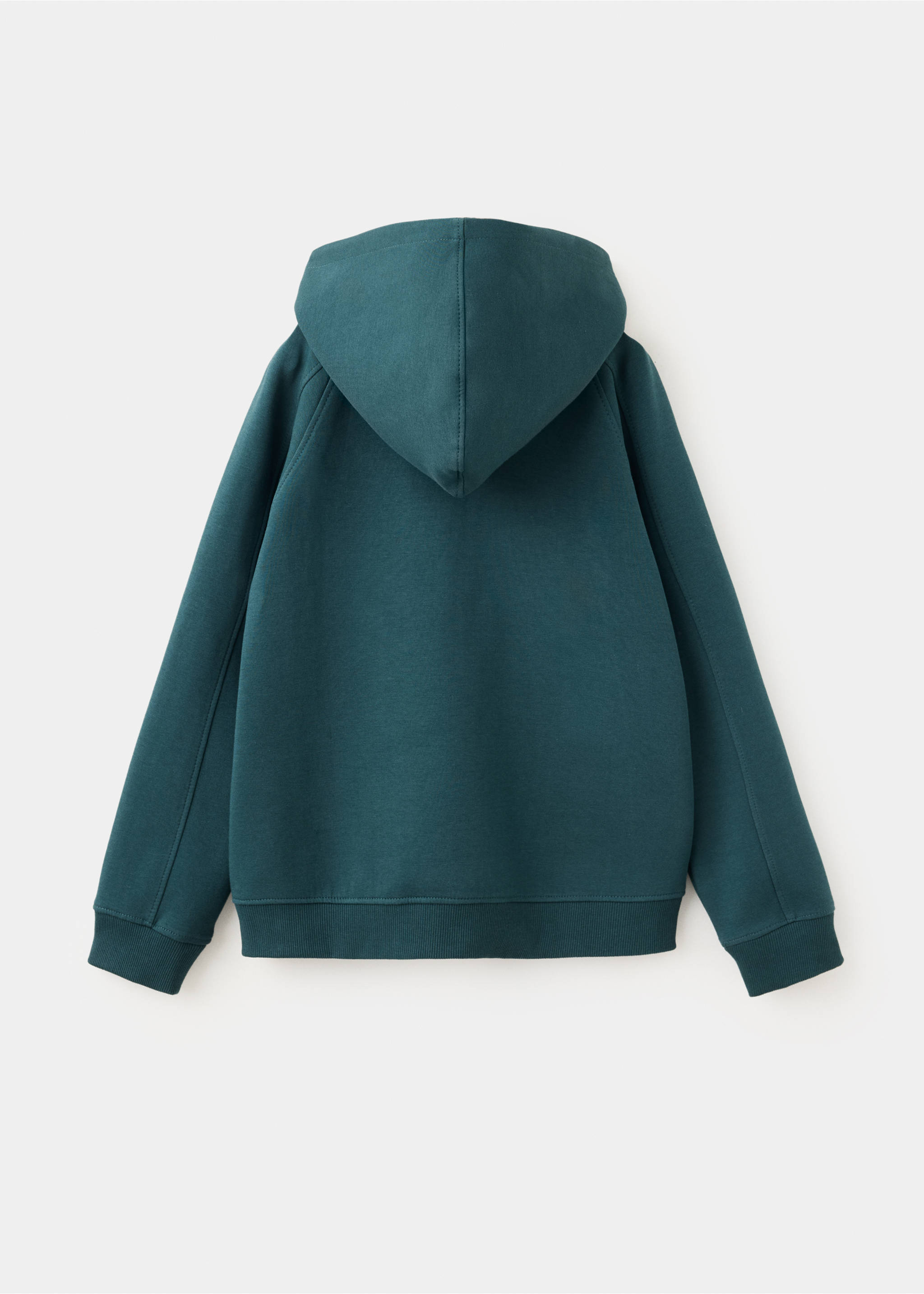 Hoodie cotton sweatshirt - Reverse of the article, Dark Green. Ref: 37044428-00.