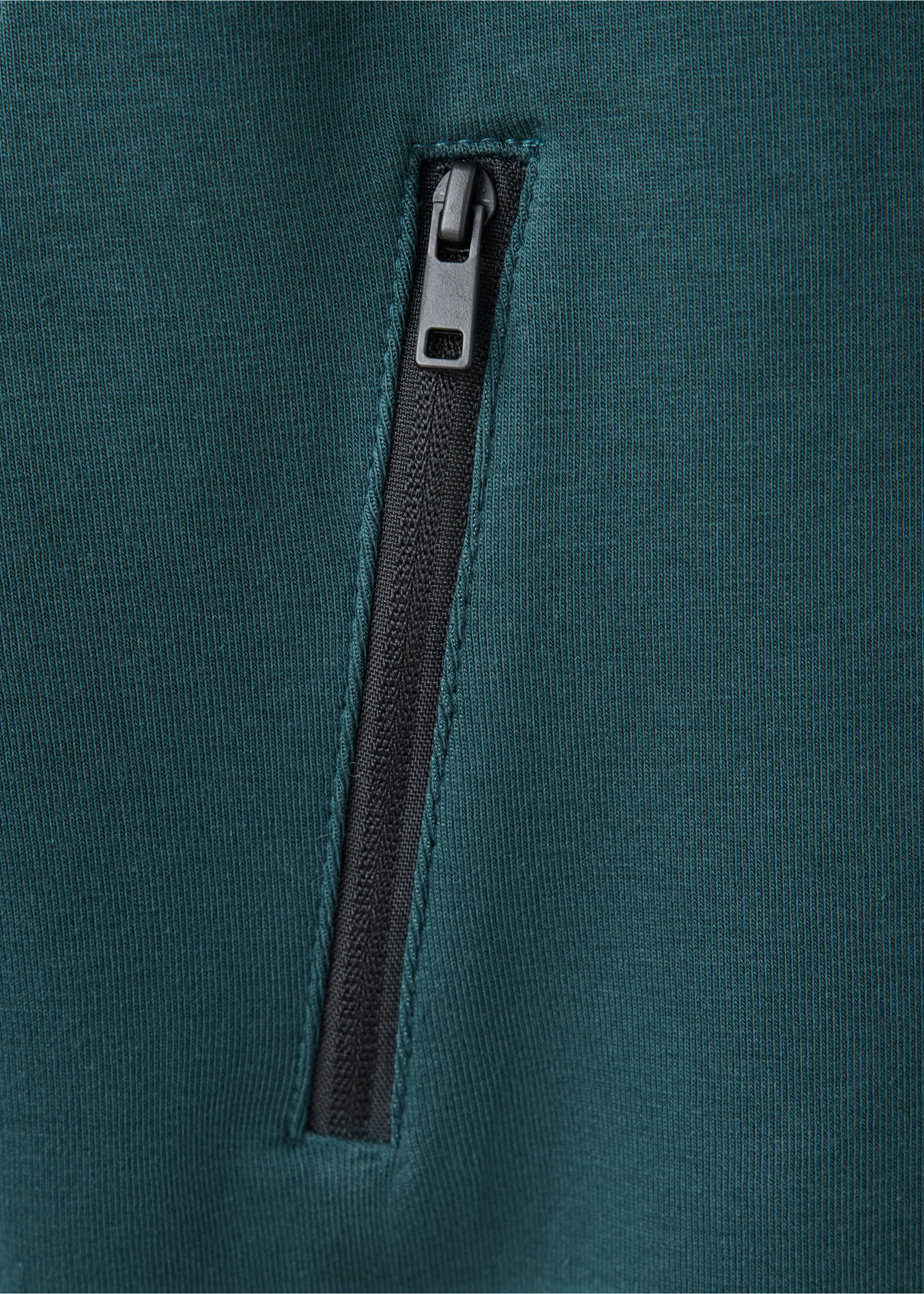Hoodie cotton sweatshirt - Details of the article 0, Dark Green. Ref: 37044428-00.