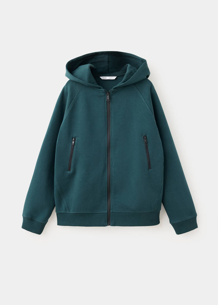 Hoodie cotton sweatshirt — Dark Green