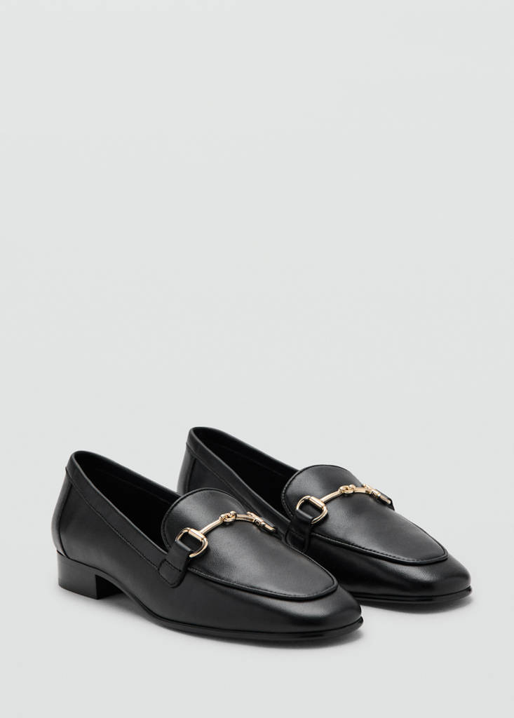 Suede moccasins with buckle — Black