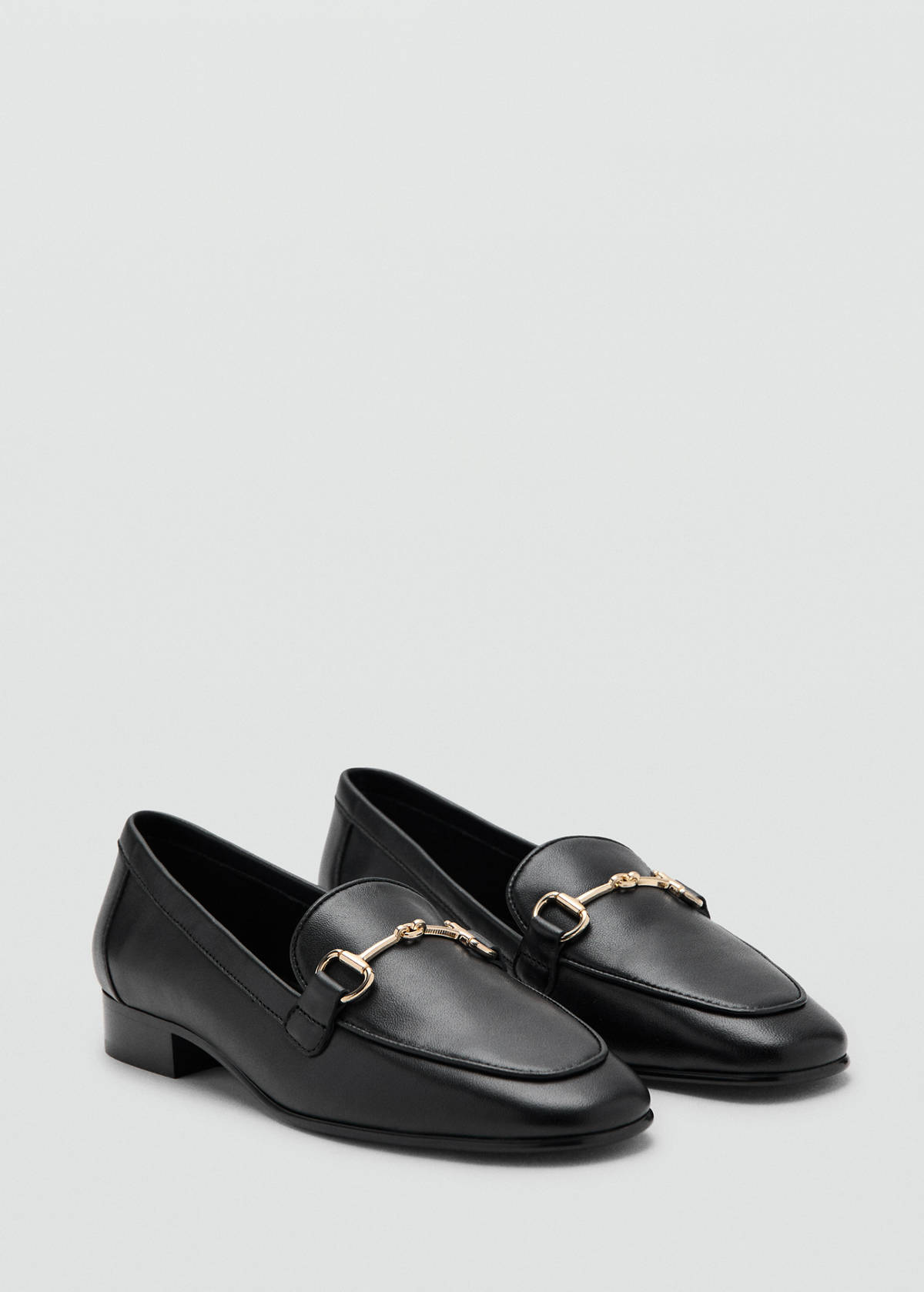Suede moccasins with buckle — Black