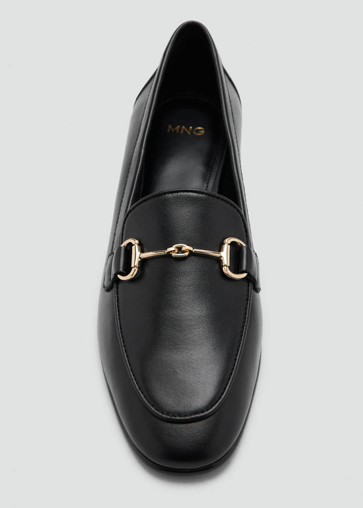 Suede moccasins with buckle — Black