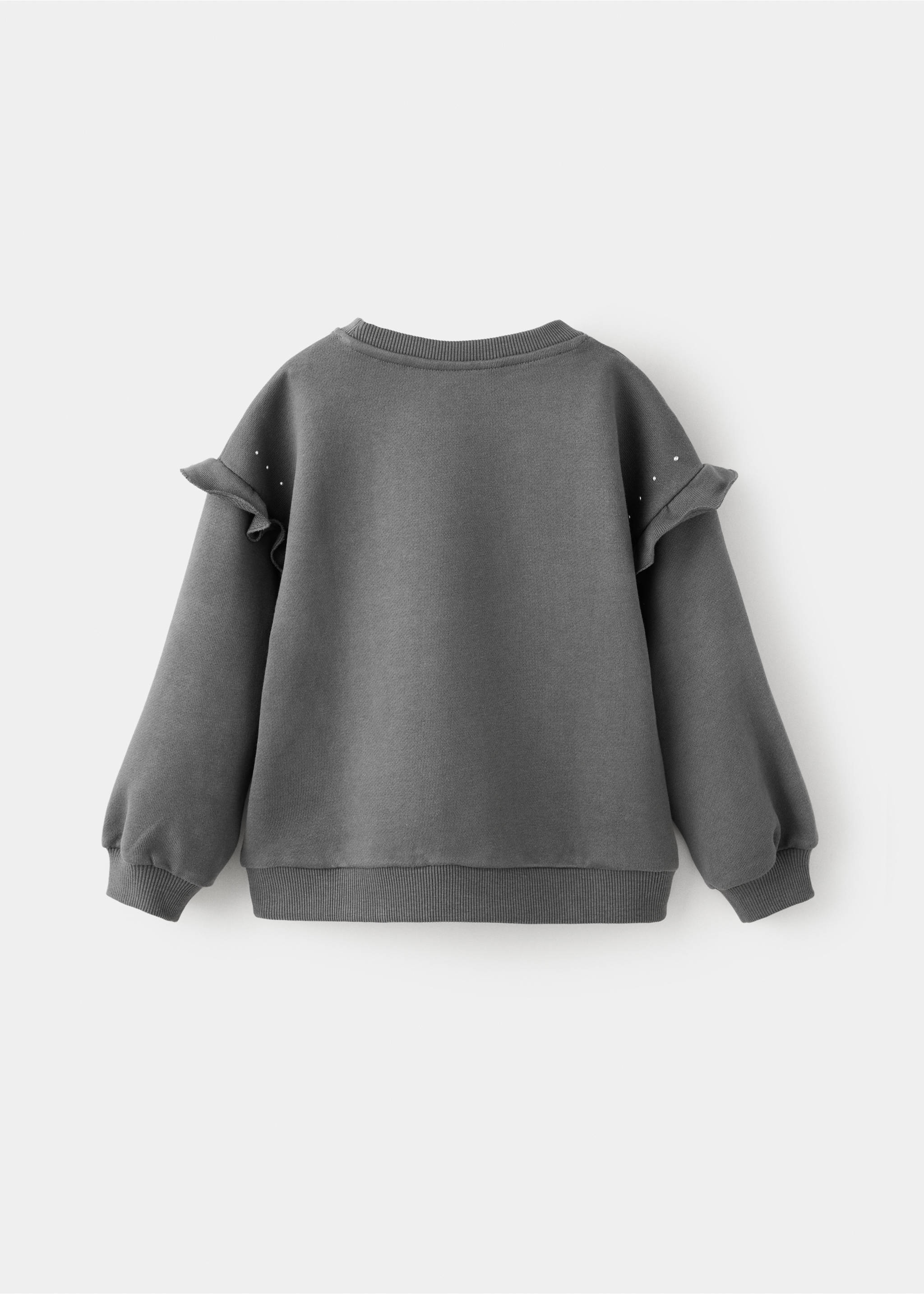 Sweat coton détail clous - Verso de l’article, Gris anthracite. Ref: 37044431-00.