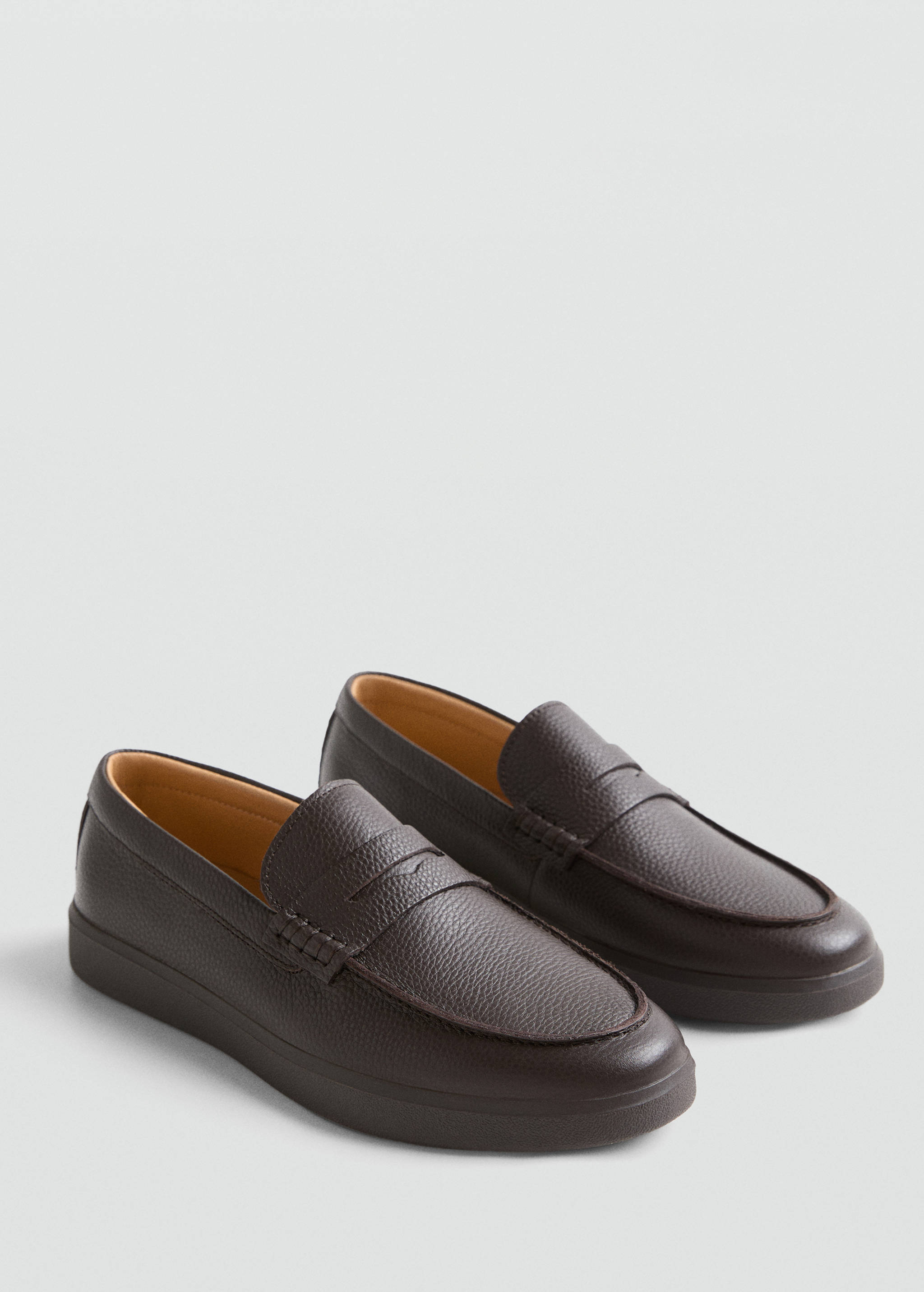 Leather penny loafers - Medium plane