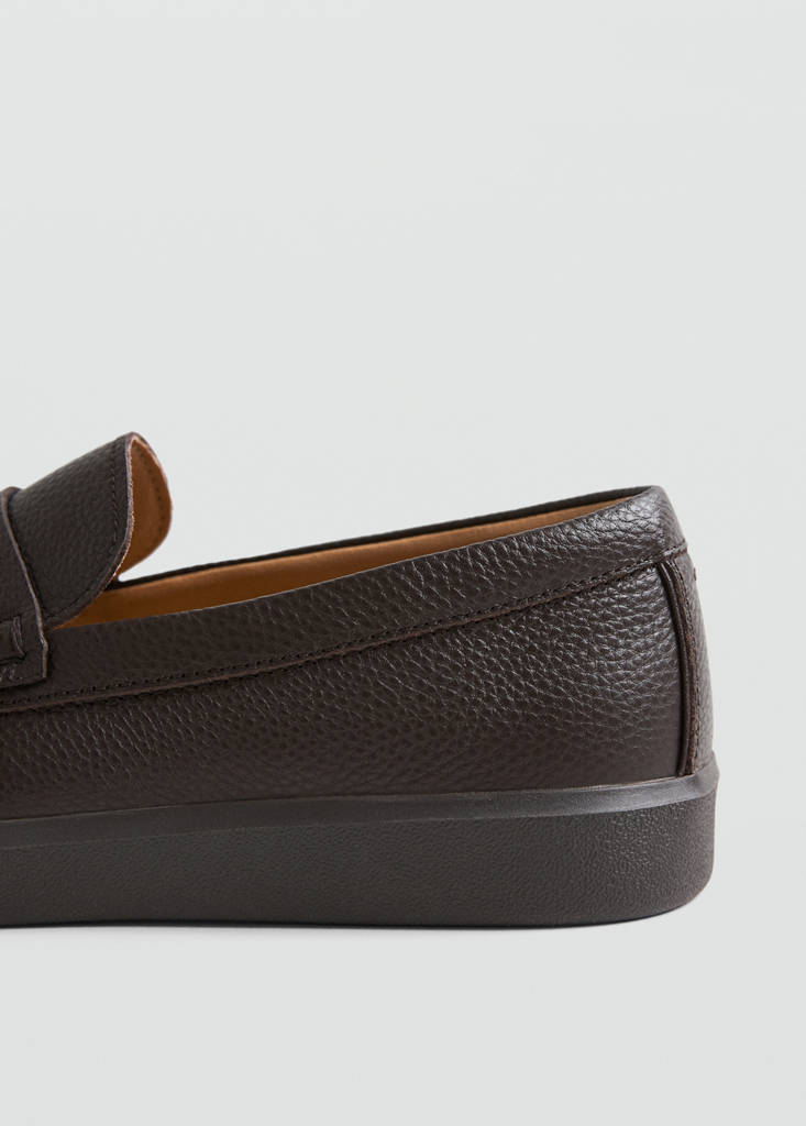 Leather penny loafers — Brown