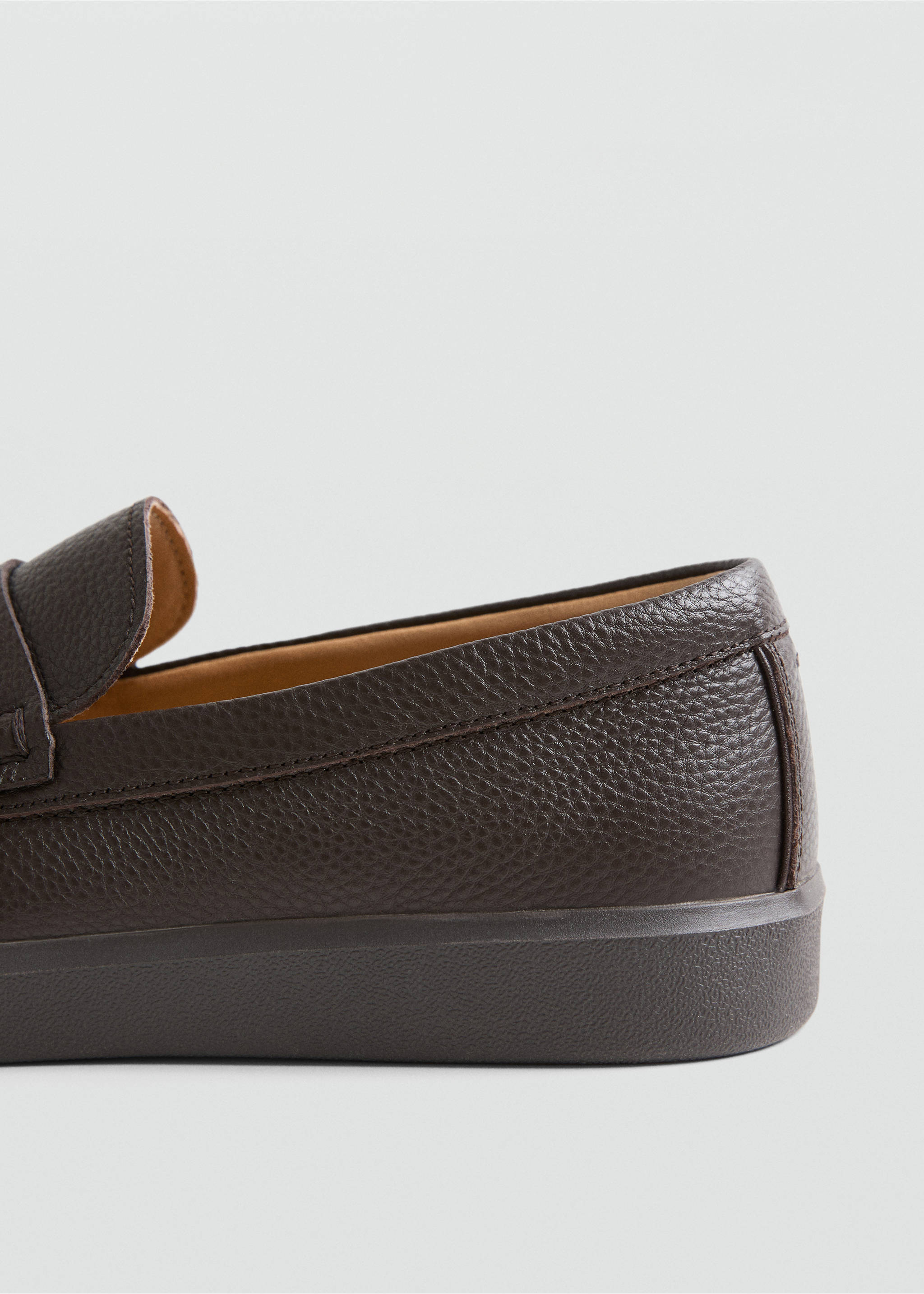 Leather penny loafers - Details of the article 1, Brown. Ref: 37044433-00.