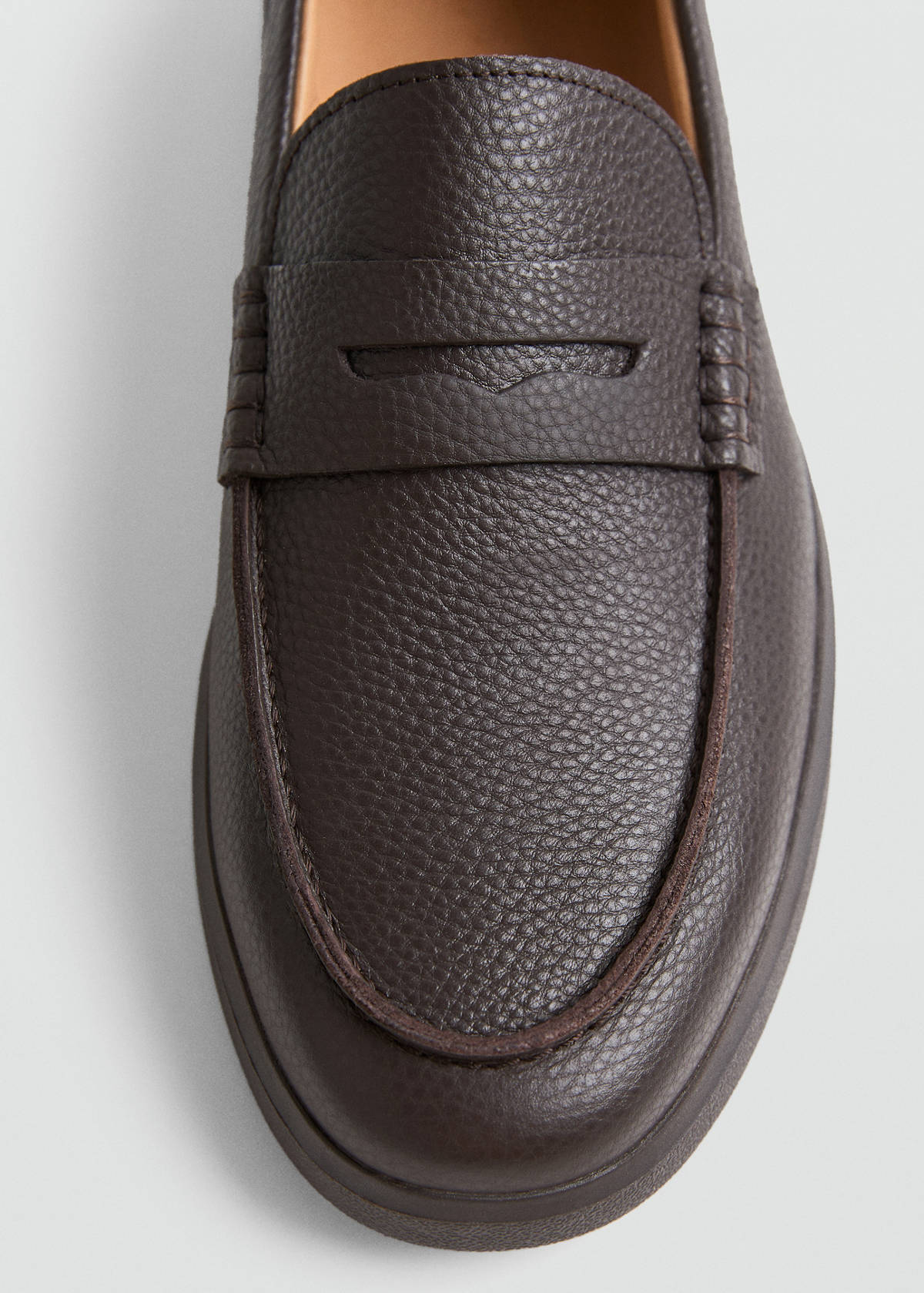 Leather penny loafers — Brown