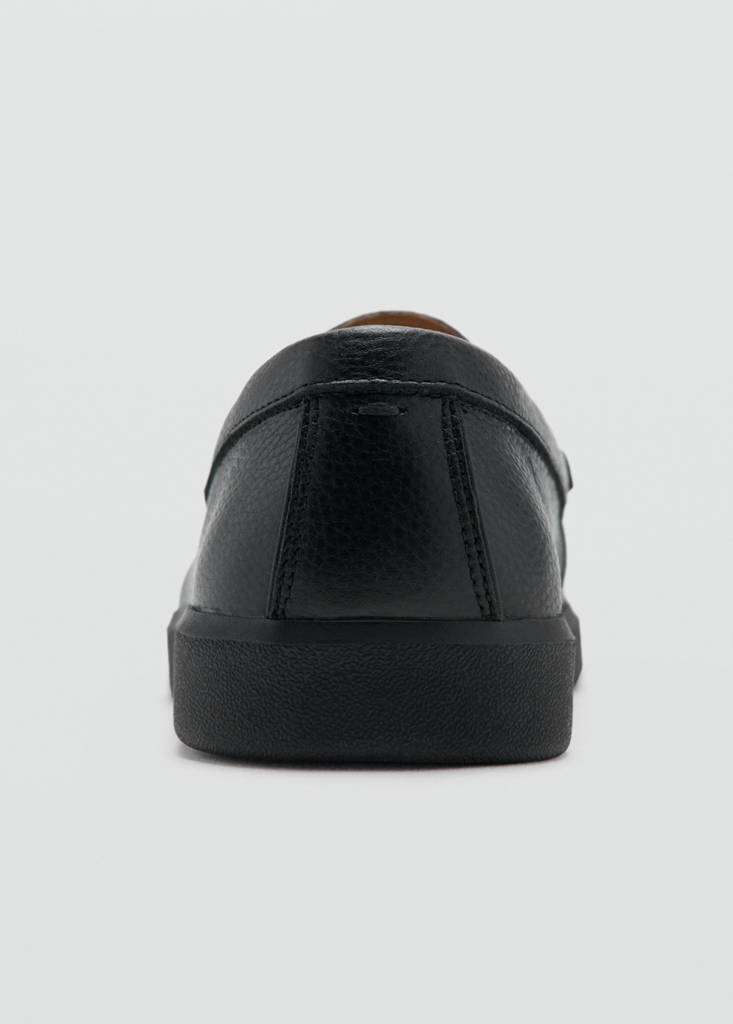 Leather penny loafers — Black