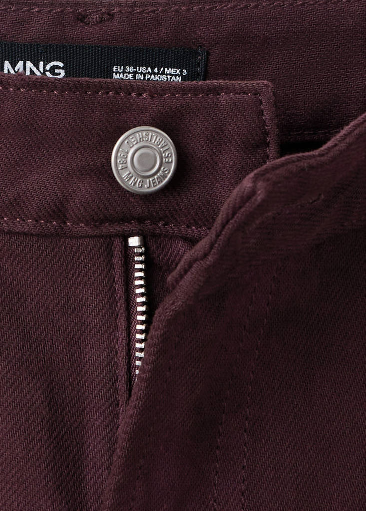 Miami medium-rise straight-fit jeans — Wine