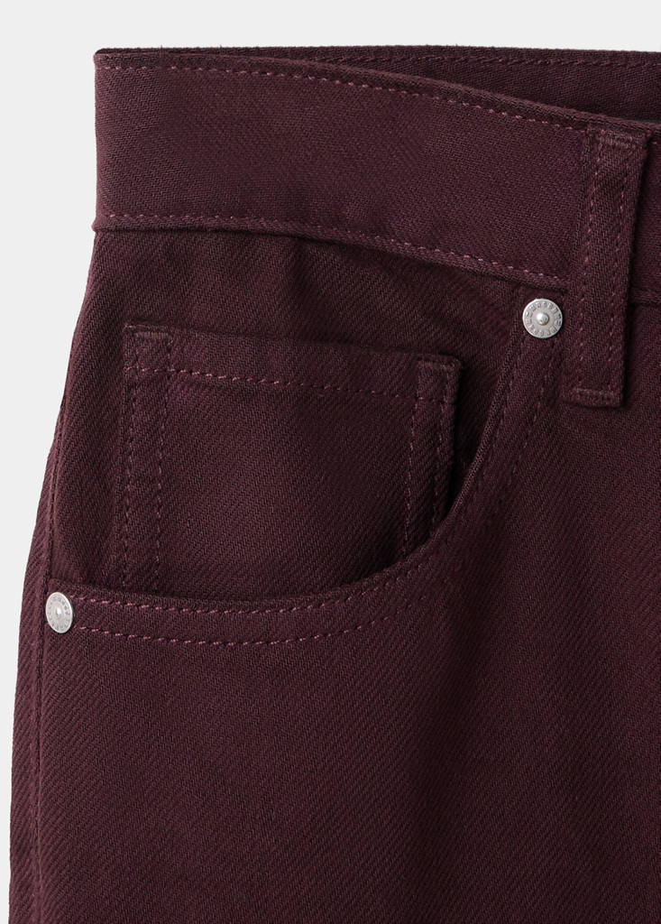 Miami medium-rise straight-fit jeans — Wine