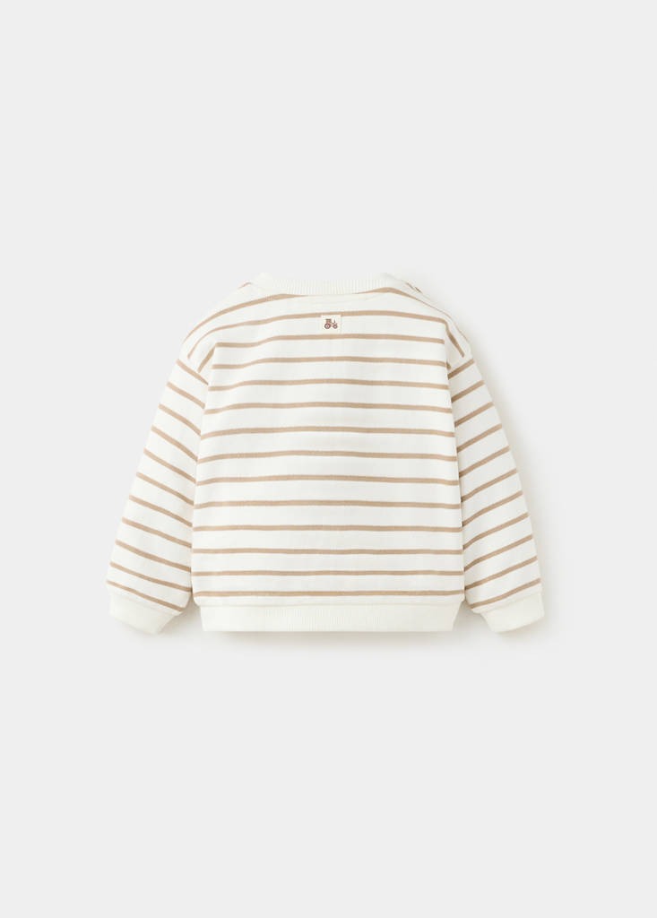 Striped cotton-blend sweatshirt — Off White