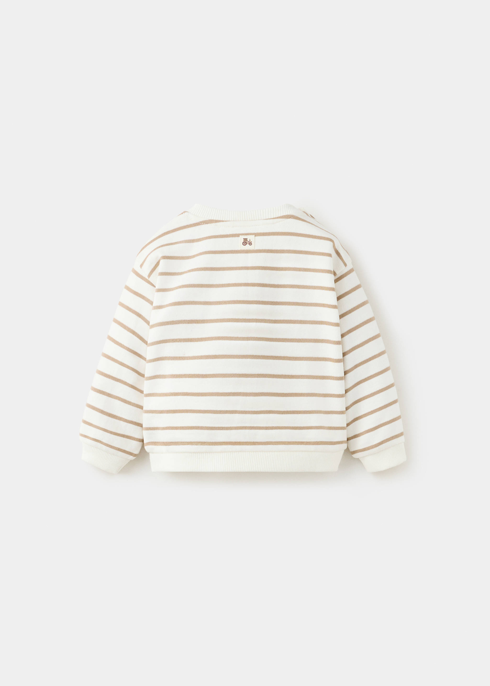 Gestreept katoenen sweatshirt - Achterkant van het artikel