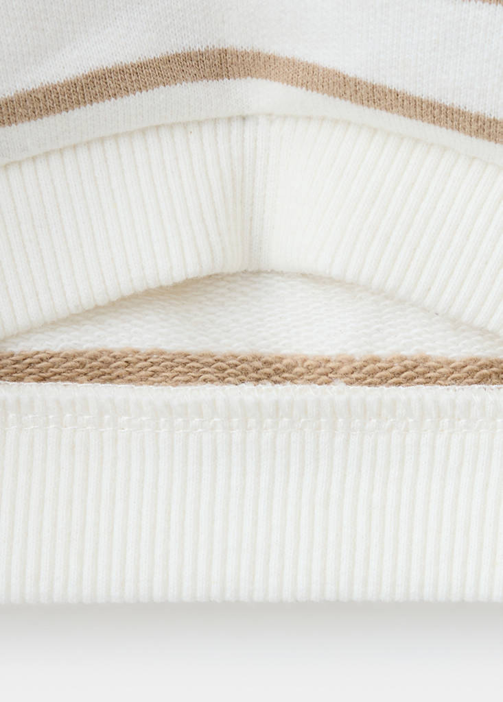 Striped cotton-blend sweatshirt — Off White