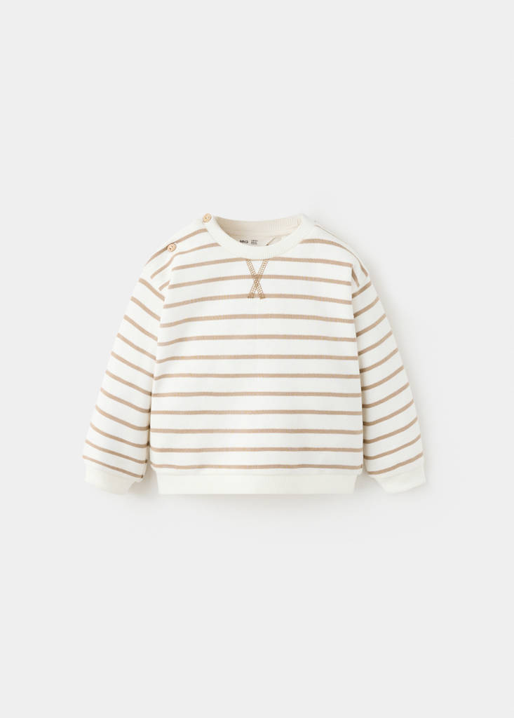 Striped cotton-blend sweatshirt — Off White