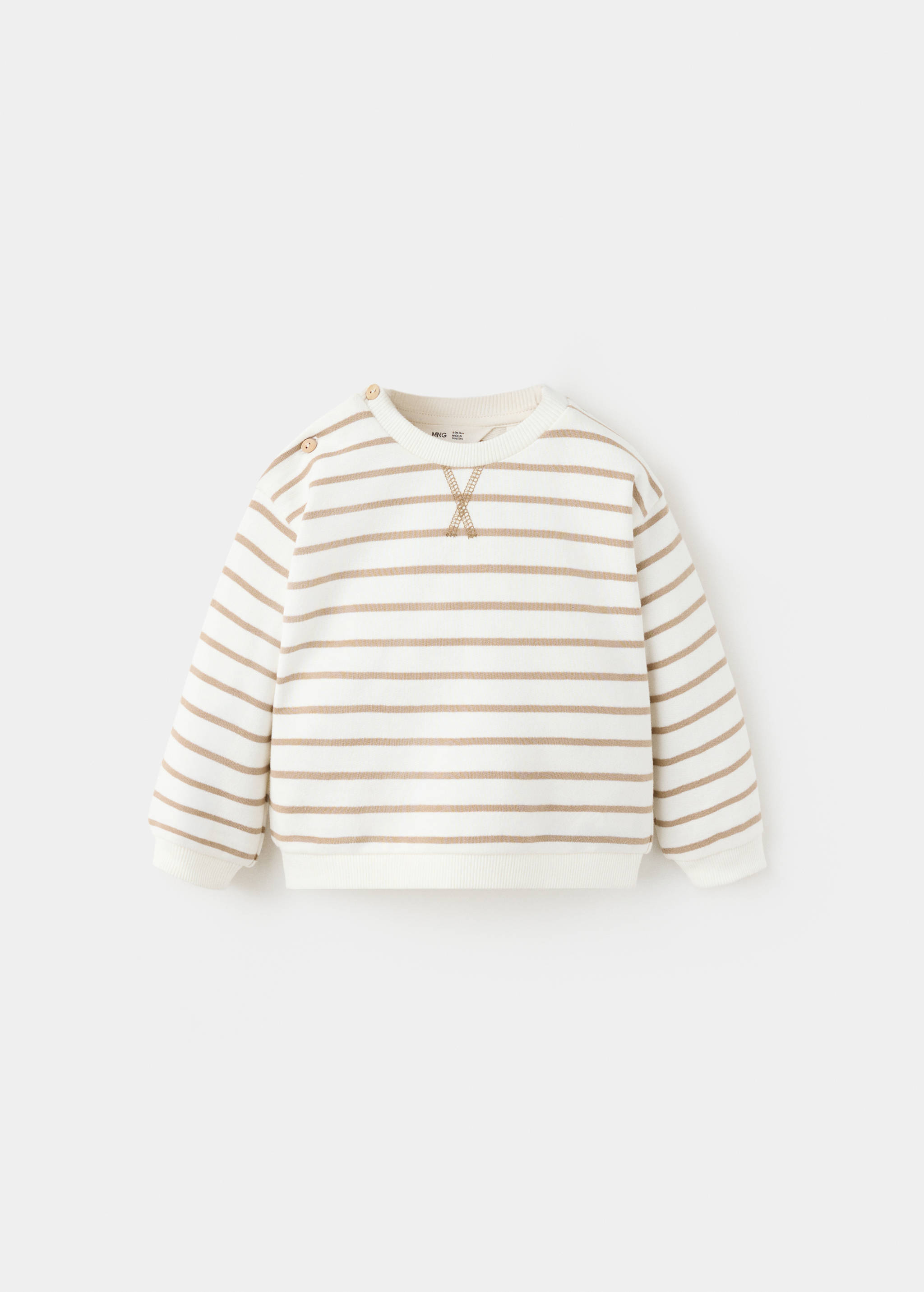 Gestreept katoenen sweatshirt - Artikel zonder model