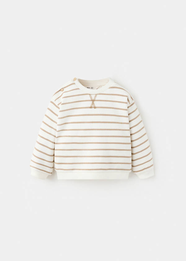 Striped cotton-blend sweatshirt — Off White