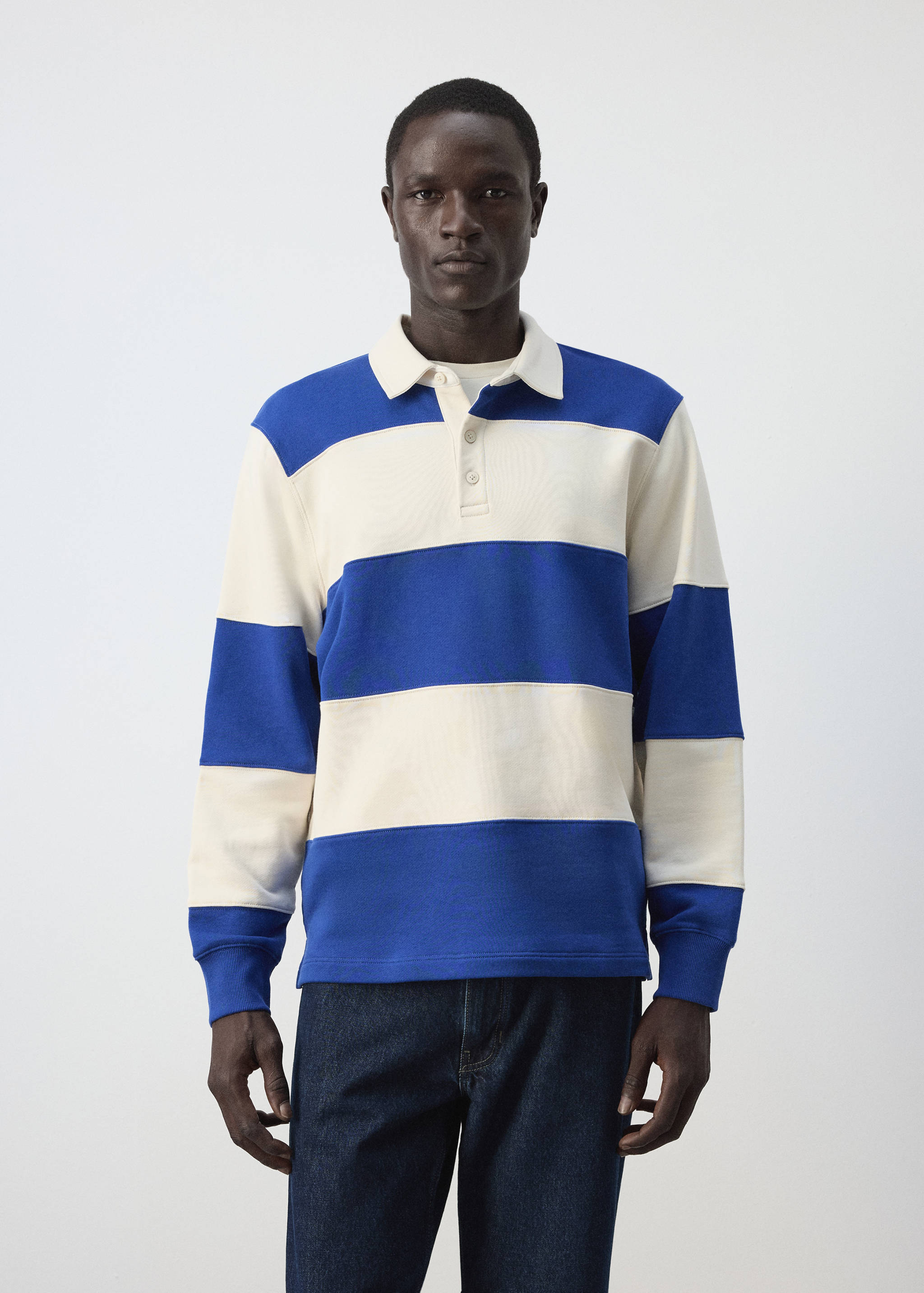 100% cotton striped sweatshirt - Medium plane