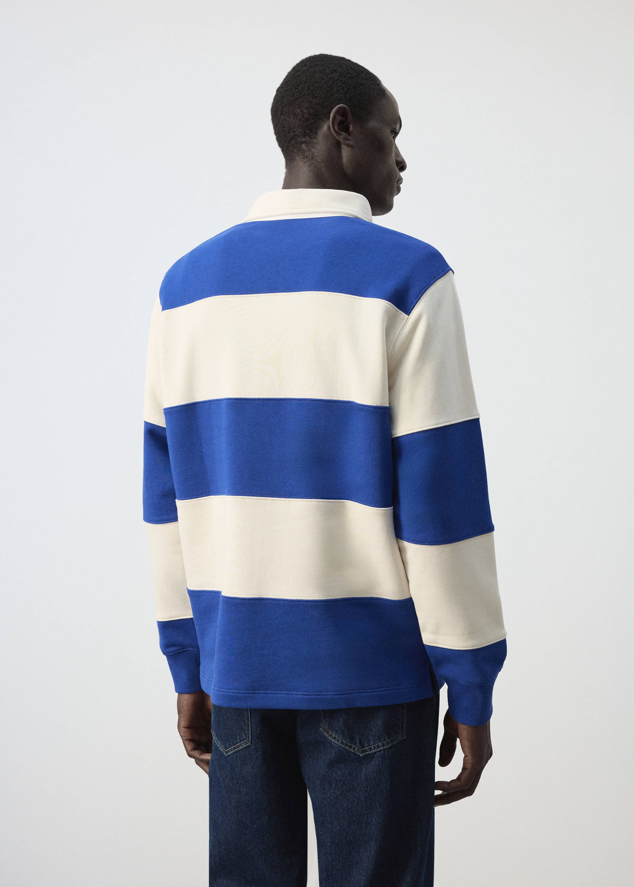 100% cotton striped sweatshirt - Reverse of the article