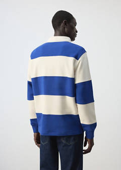 100% cotton striped sweatshirt — Ink Blue 3