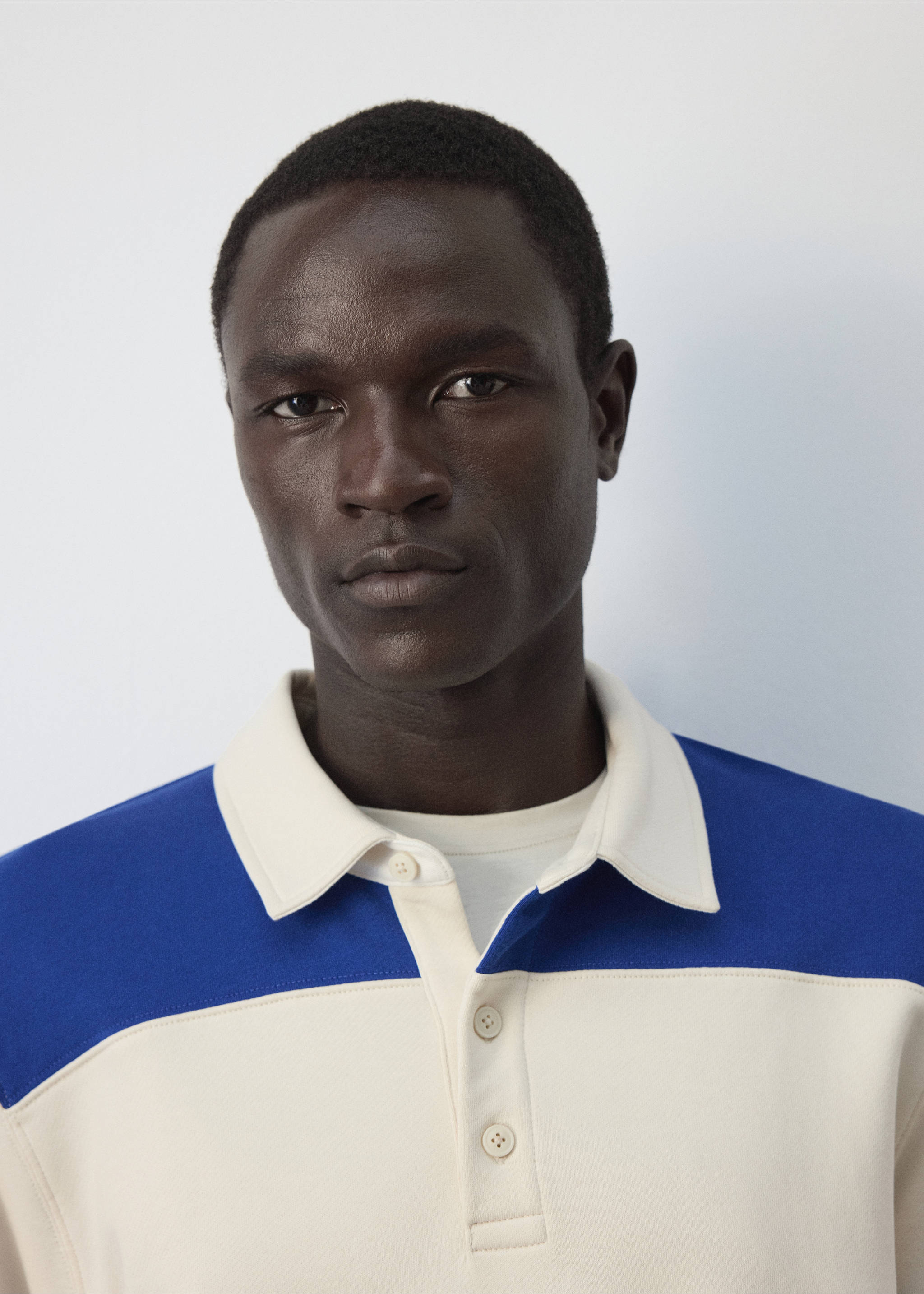 100% cotton striped sweatshirt - Details of the article 1, Ink Blue. Ref: 37044436-00.