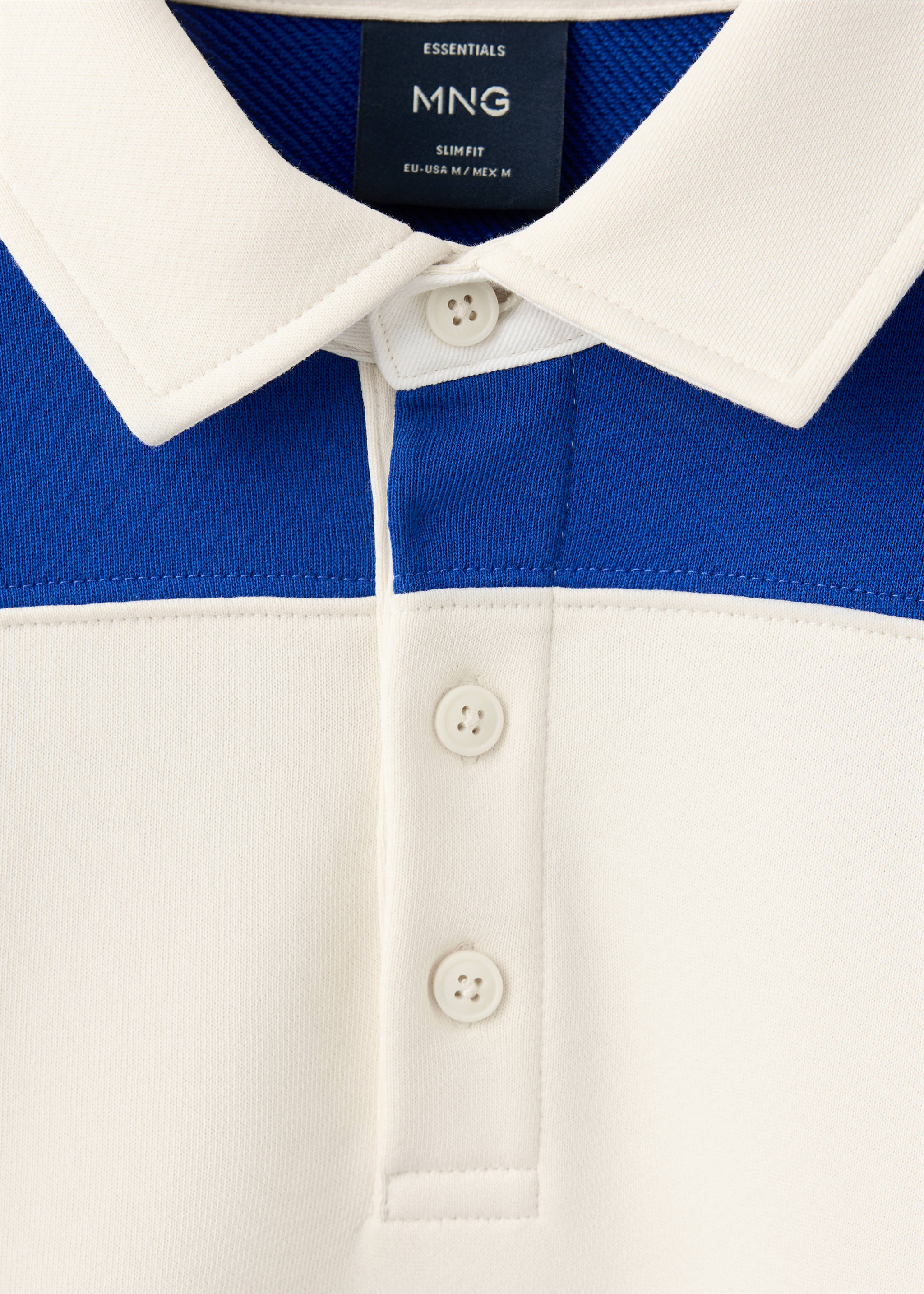 100% cotton striped sweatshirt - Details of the article 8, Ink Blue. Ref: 37044436-00.