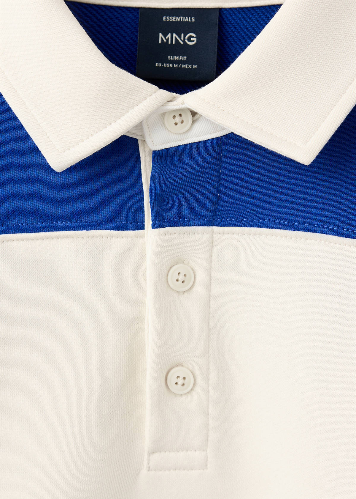 100% cotton striped sweatshirt — Ink Blue